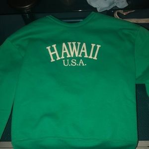 hawai USA green crewneck